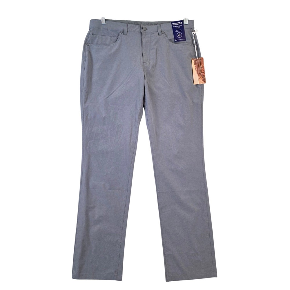 Fair Harbor The Compass Pant Mens 34x32 (actual 34x31") Grey Wicking NWT